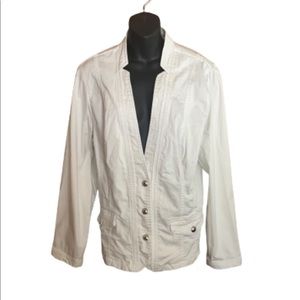 Roz & Ali white blazer jacket size 18/20